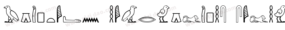 Egyptian Hieroglyphs Silhouette字体转换